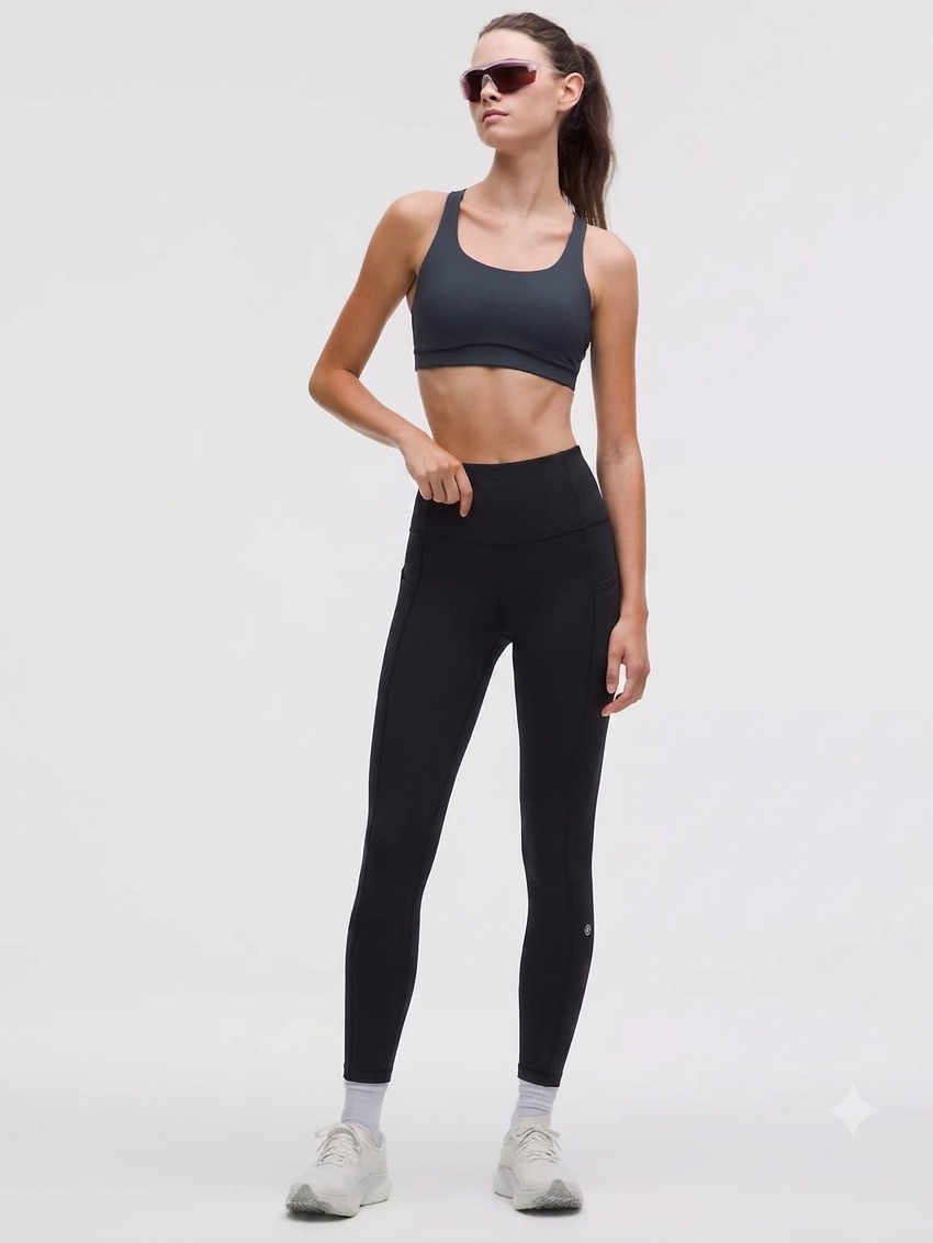 Lululemon Fast And Free High-Rise Tight 24" With Pockets Black
